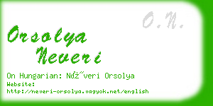 orsolya neveri business card